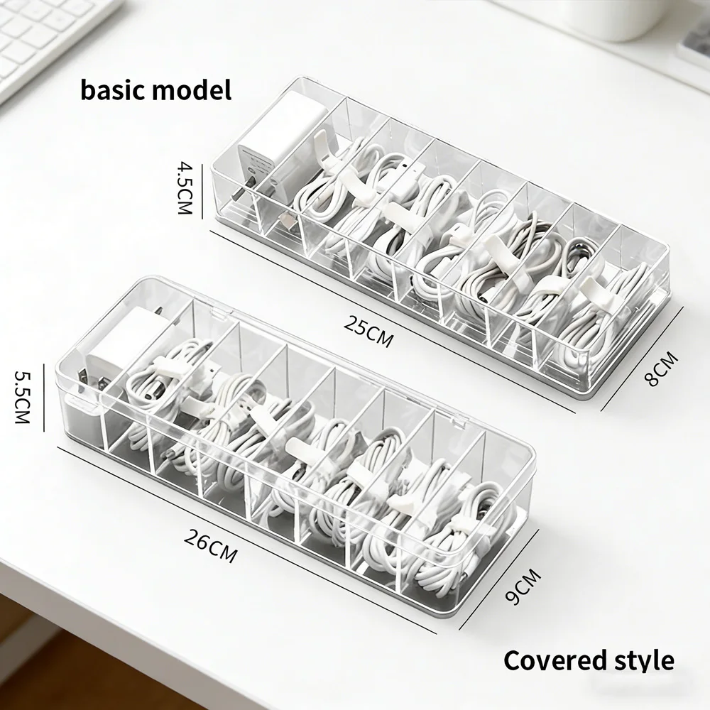 Desktop Cable Organizer and Dustproof Storage Box