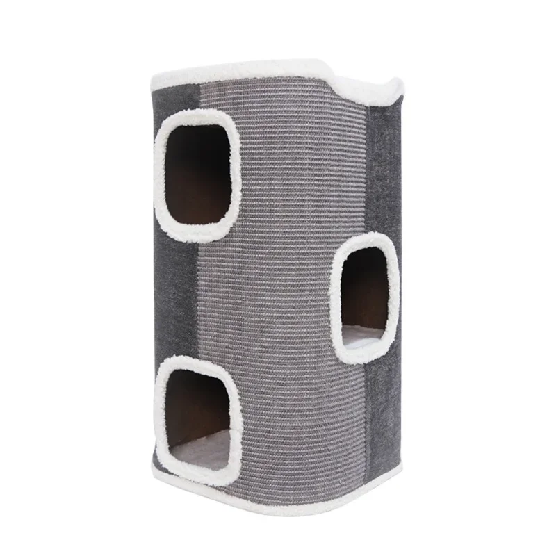 

Sisal Bucket Cat Climbing Frame Tree Semi-enclosed Nest Villa Pet Supplies