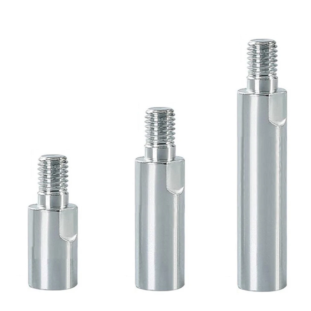 3pcs M10 Thread Adapter Shaft Angle Grinder Polisher Extension Connecting Rod 40/60/80mm Power Tool Accessories Replacmement dt diatool 3pcs pk finger bit vacuum brazed diamond beveling chamfer for angle grinder finishing hole tool ceramic dia 50mm m14