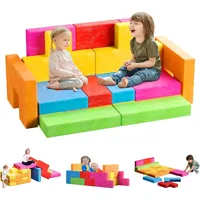 18pcs Modular Kids Play Couch, Blocks Theme Foam, Children's Sofas 1