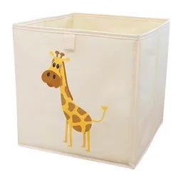 Foldable Cartoon Style Oxford Cloth Storage Box for Toys and Home Organization (Uncovered giraffe)