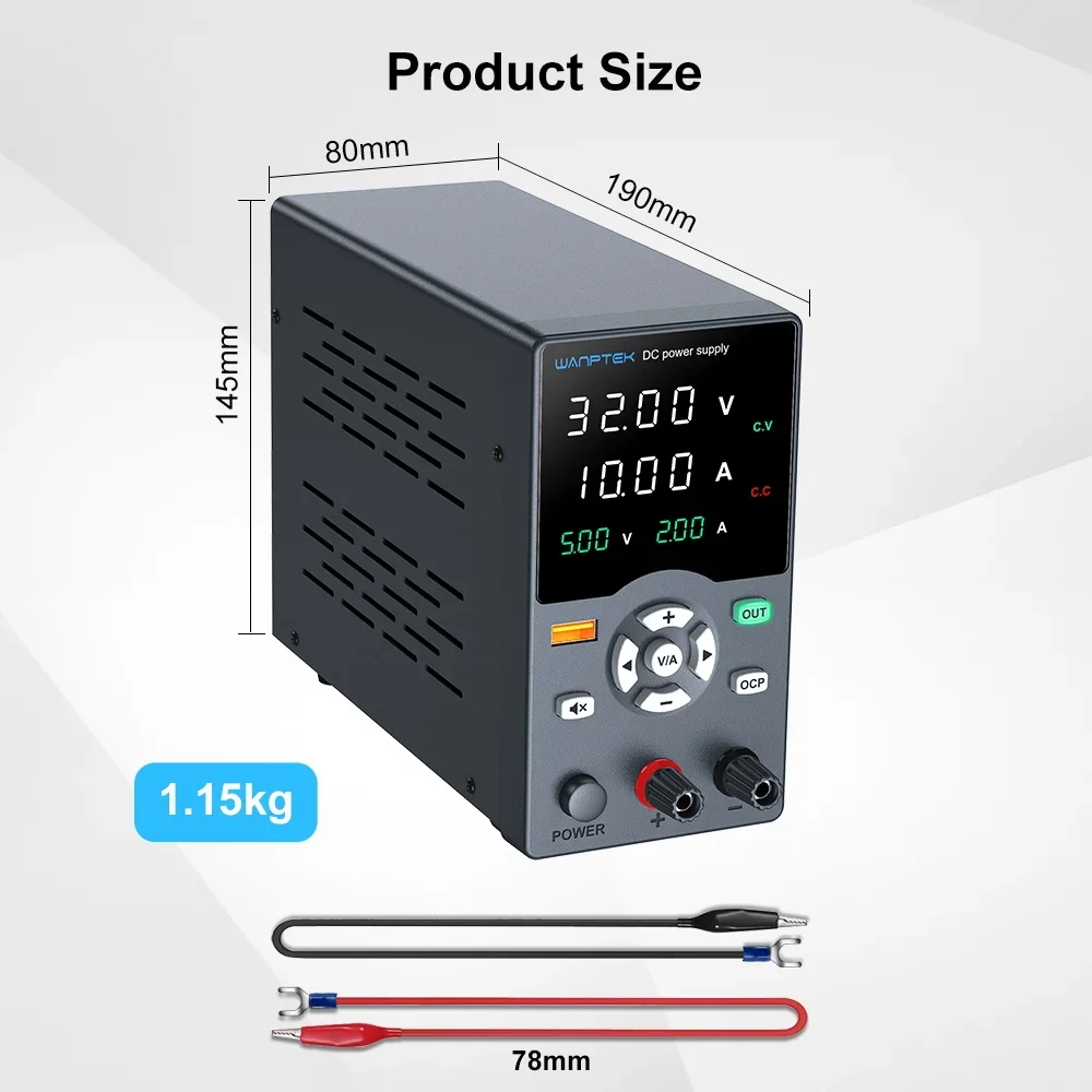 Wanptek 30V 10A DC Power Supply Adjustable Digit Display Mini Laboratory Power Supplies Voltage Regulator 60V 5A 120V 3A 30V 5A dc power supply