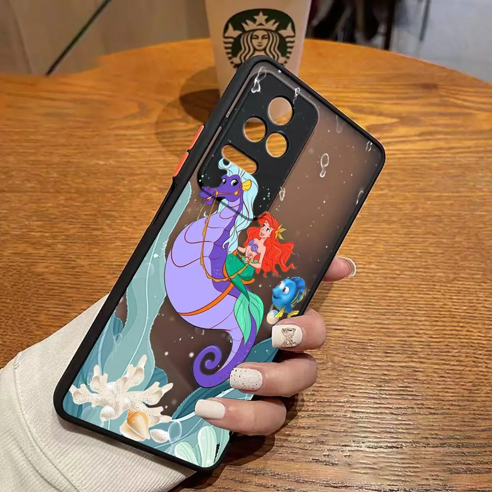 thumbnail image 1 of Funda mate para Redmi A1 K50 K40 GAMING K30 K20 10X 10C 10 9C 9T 9A 9 8 7 PRO 4G 5G Funda Coque Shell Anime princesa sirena, 1 of 5