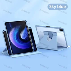 360° Rotating TPU Flip Protective Tablet Case for MiPad 6 11in (Sky blue)