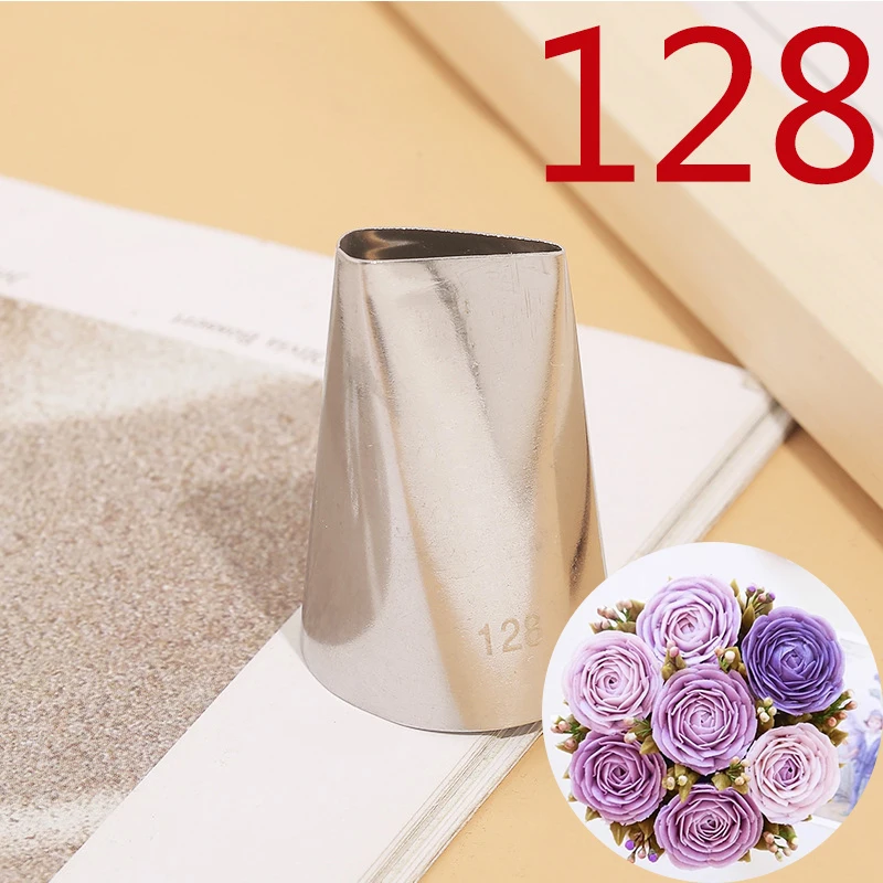 Cake Decorating Tools BCMJHWT #128 Drop Flower Piping Tip Large Size Cream Nozzle Decor Tip Icing Nozzle Cake Fondant Pastry Baking