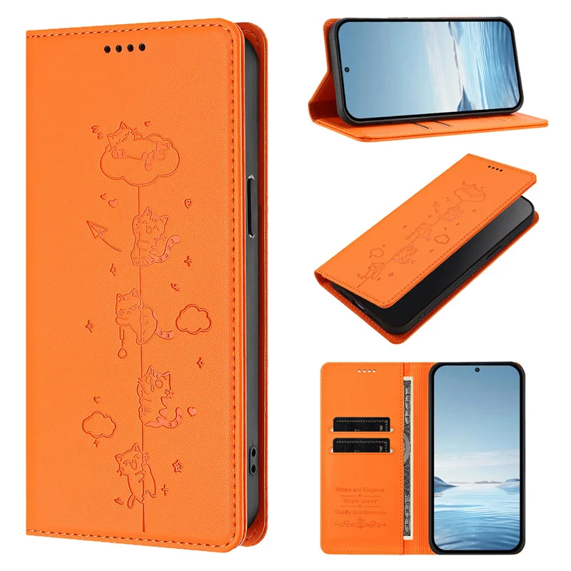 Magnetic Leather Flip Stand Wallet Case with Back Cover in Elegant Design