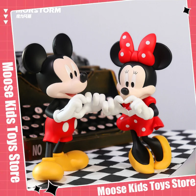 

15cm Disney Mickey Mouse Statues Cartoon Mickey Minnie Figues Handmade Desktop Decor Collection Toy Couple Mickey Doll Kids Gift