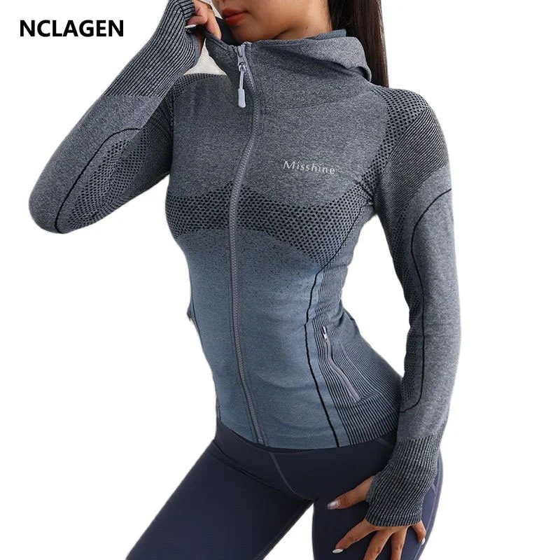 Women Running Jackets Long Sleeve Sports Jacket Women Yoga Running