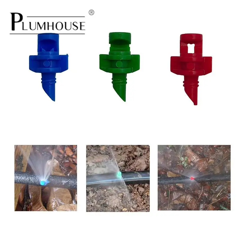 

50Pcs/Pack 90/180/360 Degree Refraction Nozzle Sprinkler Head Thread Connection Garden Irrigation Mist Sprayer For Greenhouse