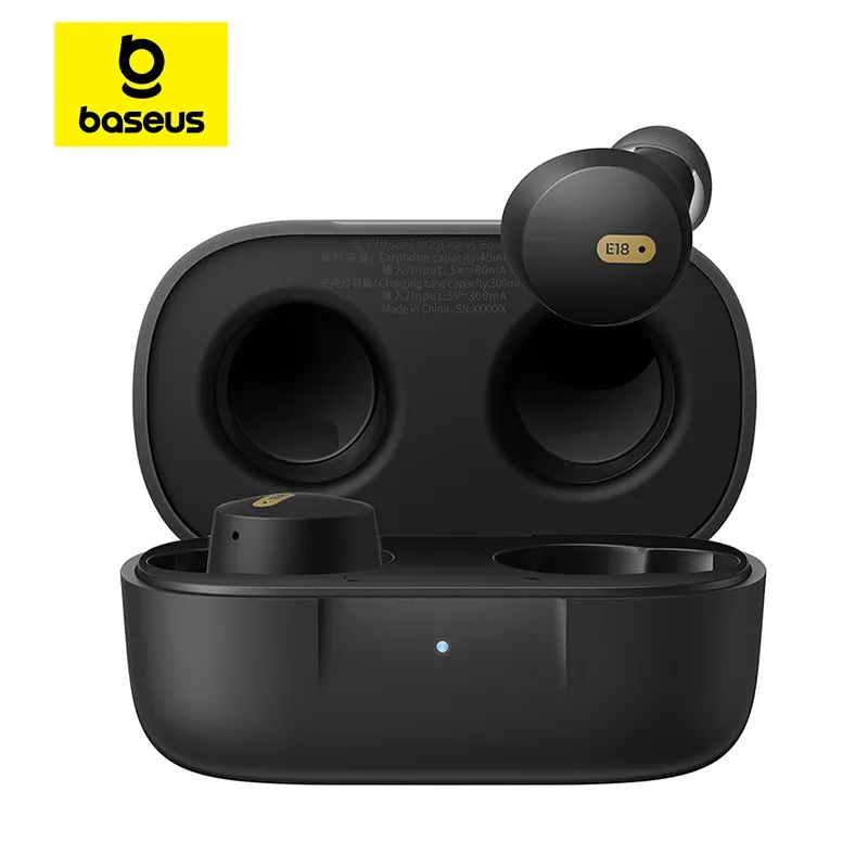 Baseus Bowie E18 True Wireless Earbuds Bluetooth 5.3 AI ENC Earphones 25H Long Playtime IPX4 Waterproof Mini bean earbud