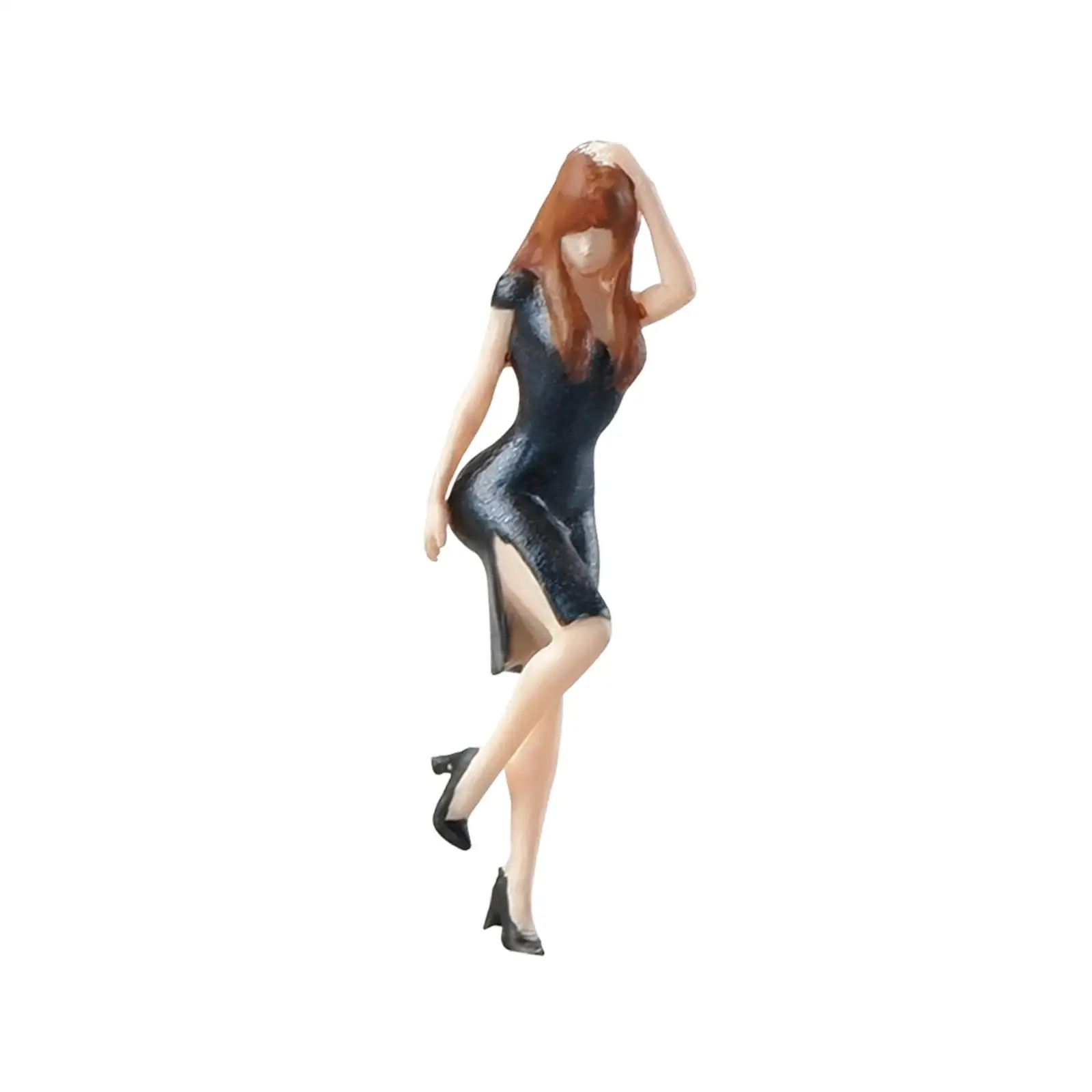 

1/64 Women Figures Model Movie Props Ornament 1/64 Scale Model Figures for Diorama Layout DIY Projects Accessory Dollhouse Decor