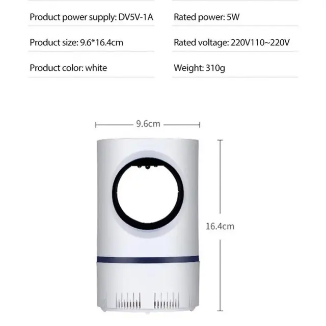 Usb Led Mosquito Gyilkos Lámpa Rovar Légycsapdás -Visszautasító Uv Elektromos Beltéri Szúnyogok Bug Zapper Otthoni Kültéri Rovargyilkos Számára - Image 6