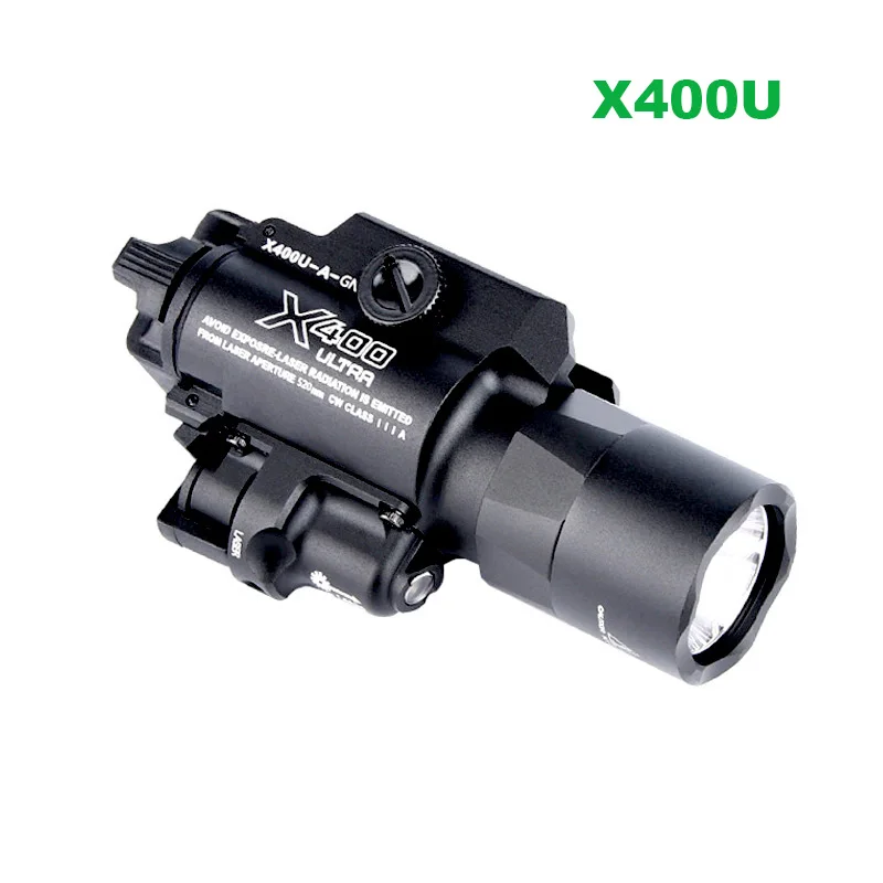 

Tactical SF X400U Weapon Light X400 Ultra LED Pistol Light With Red Laser Rifle Hunting Flashlight CNC Aluminum
