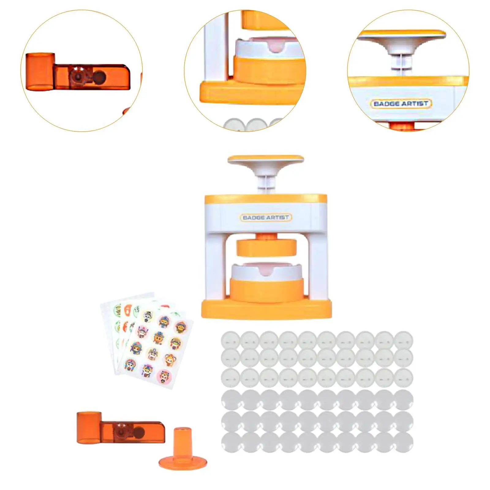 Pin Badge Maker Children Craft Creative Versatile Decor Button Maker Machine for Boys Girls Children Teens Children's Day Gift