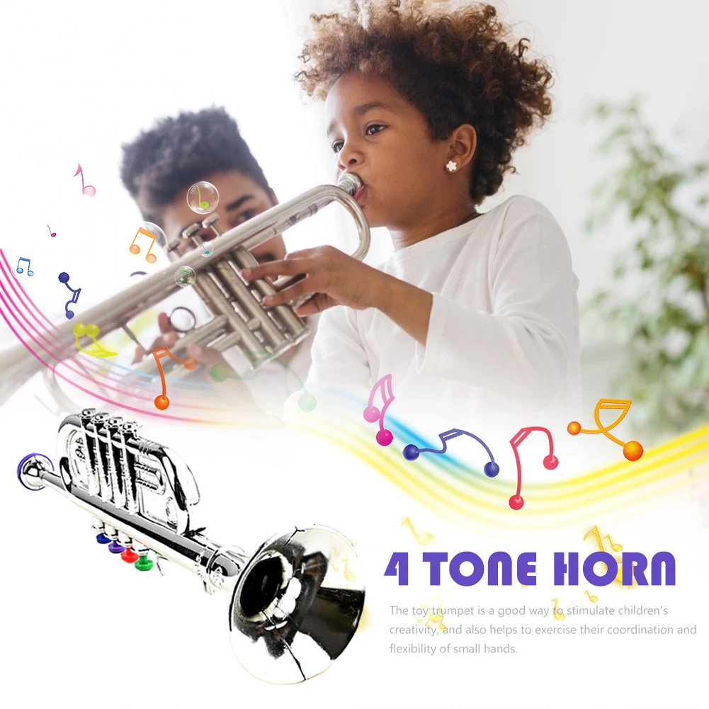 Trumpet Musical Instrument Professional Kids Trumpet Toy Early Educational Toy for Children Boy Girl Birthday Christmas Gift