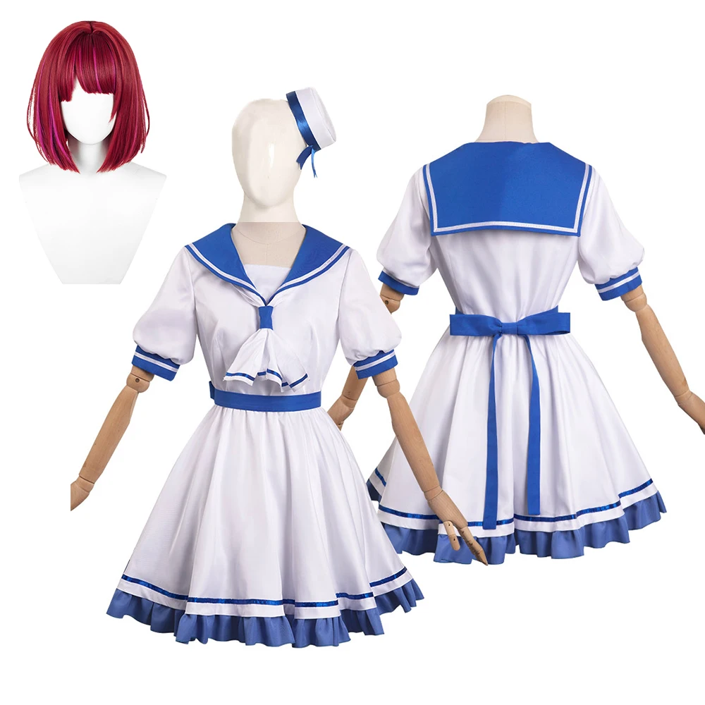 

Arima Kana Cosplay Costume Sailor Dress Hat Anime OSHI NO KO Roleplay Wigs Outfits Female Girls Halloween Carnival Party Suit