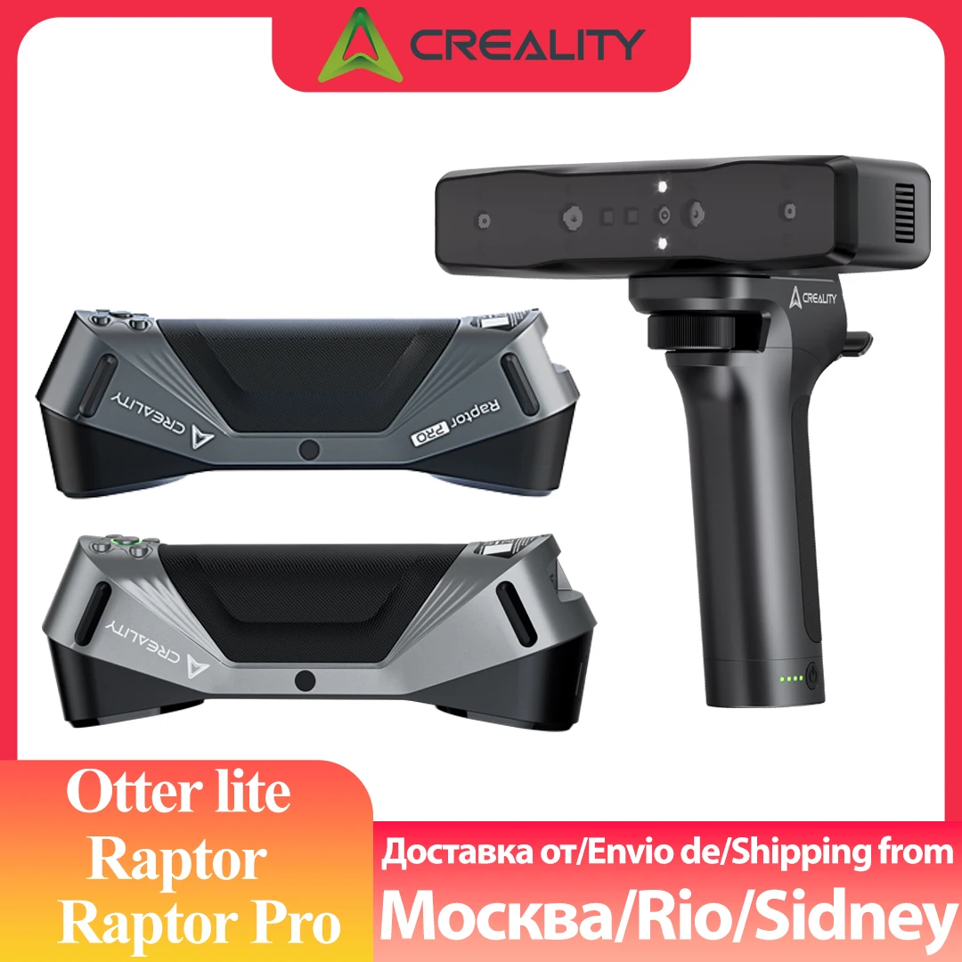 Escáneres 3D Creality Raptor Pro CR-Scan Raptor CR-Scan Otter Lite, Línea Láser Azul/NIR, Alta Precisión, Escaneo a Todo Color de 24 Bits