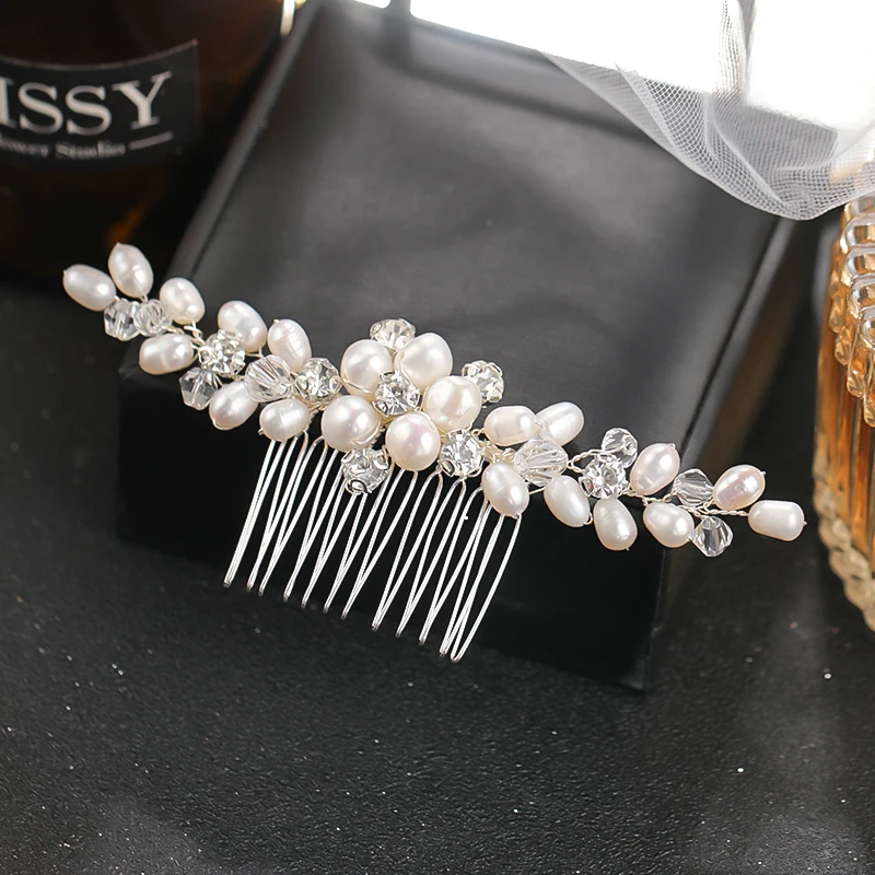 Freshwater Pearls Hair Comb Women Hair Accessories Pearl Decoration Wedding Accessories