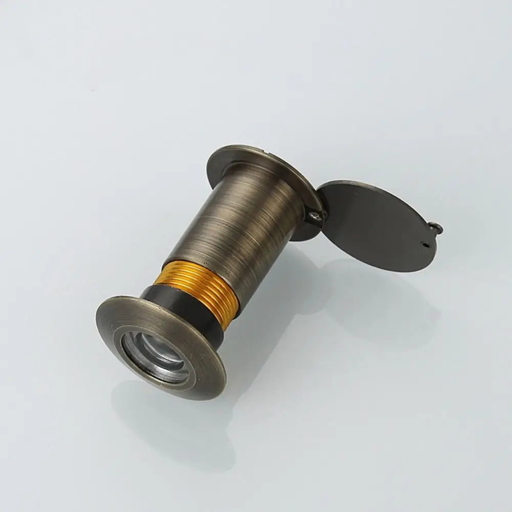 커버형 미끄럼 방지 HD 고양이 눈 안전 도어 아이홀 카메라, 도난 방지, 엿보기 방지, 각도 조절 가능, 220도 광각, 두꺼운 양안경형, 가정용