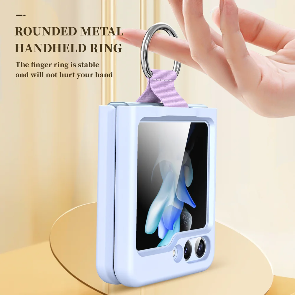 Matte Solid Color Ring Holder Shockproof Silicone Case - Korean Style