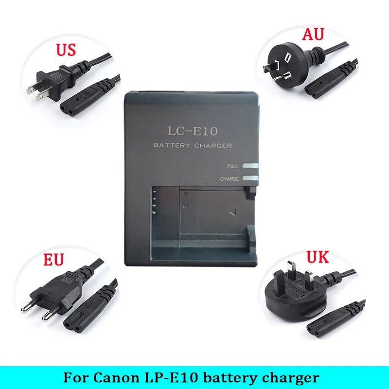 Canon Battery Charger K&F Concept LP-E10 Pack Battery And Triple