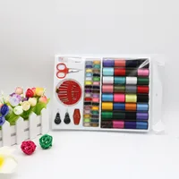 Kits de fils à coudre bobines 64 pièces, fils à coudre à la main, bobine en Polyester réutilisable, assortiment de fils pour la couture manuelle et à la Machine, bricolage 5