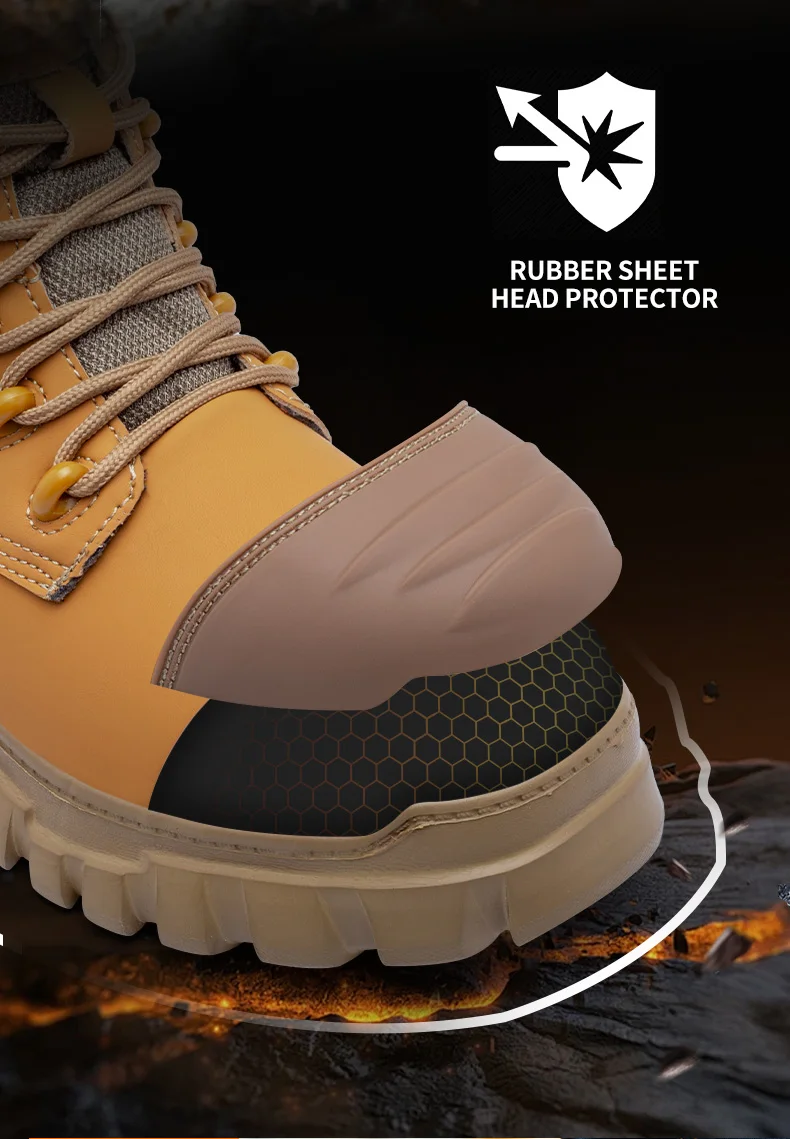 Men’s 2026 steel toe safety boots with anti‑smash and anti‑puncture protection 985