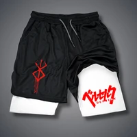 2 in 1 Compression Shorts for Men Gym Workout Running Shorts with Phone Pockets Athletic Quick Dry Activewear 3
