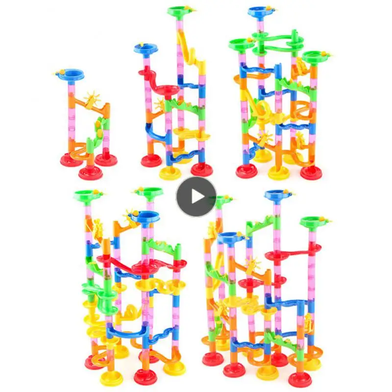 29-Marble Run Building Blocks Marbles Slide Toys For Children Creativity Constructor Educational Toys Children Gift