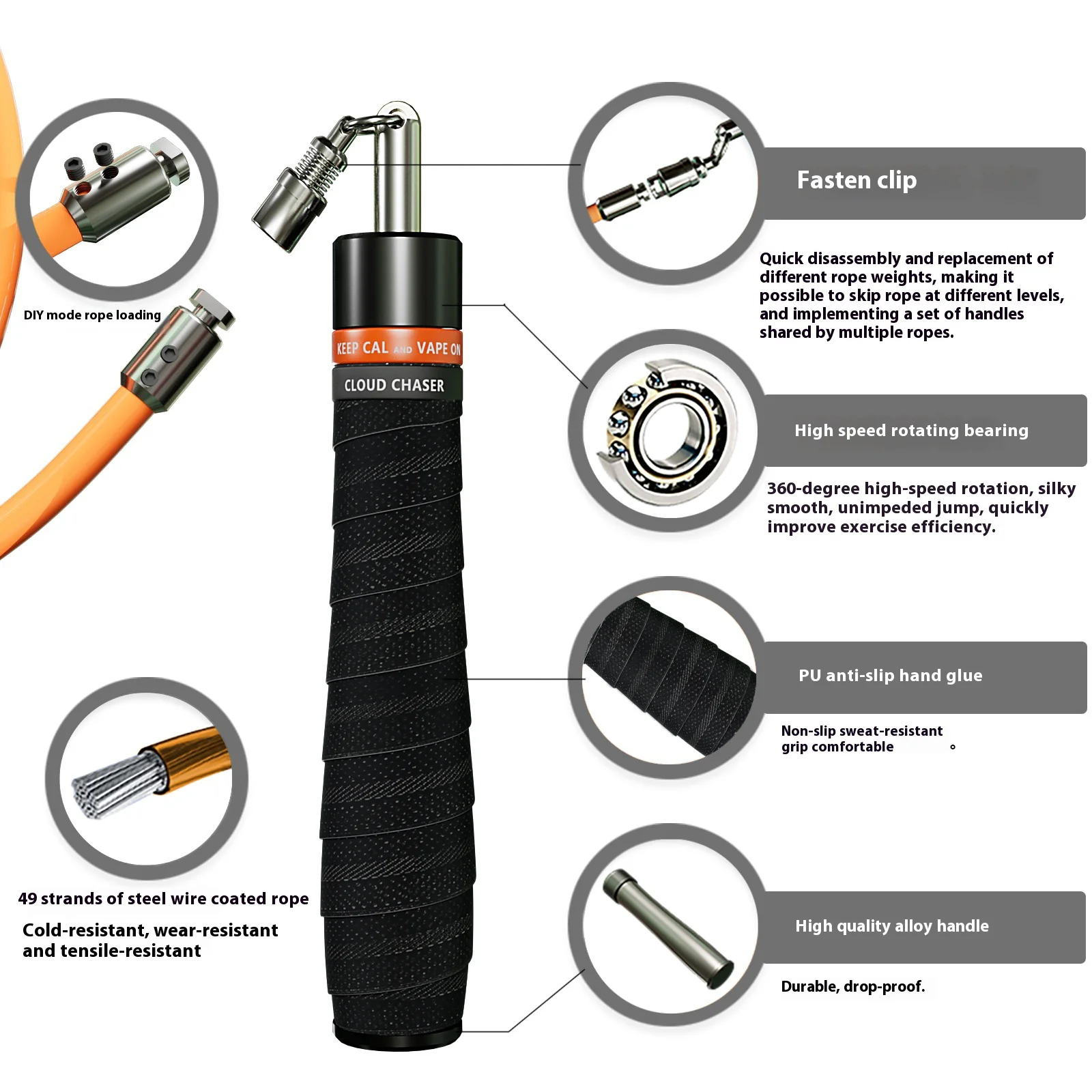 Jump Rope MOGOLD Weight Three Rope Jump Rope Set Fitness Gym Professional Adult Sports Equipment Wire Crossfit Jumping Lose Weight