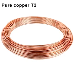Pure Copper Wire Round Coil for DIY Craft and Electrical Projects - Various Thickness Options (Red)