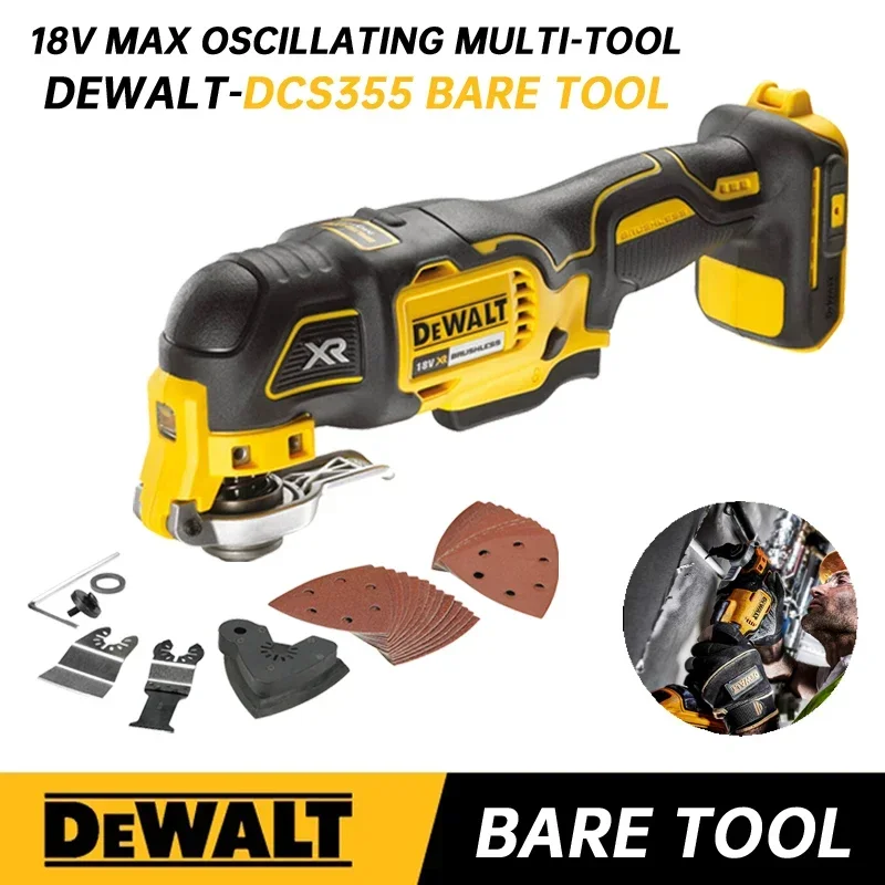 Dewalt – Ensemble D'Outils Oscillants, Sans Fil, Balais, Compatible Starlock, Scie Multifonction Oscillante Dcs355