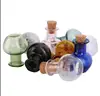 9pcs Miniature Apple Shape Glass Bottles with Cork Stopper Tiny Decorative Jars Small Vials for Dollhouse Decoration DIY Crafts 3