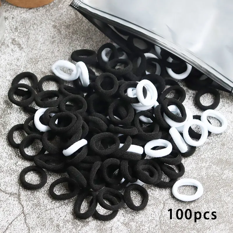 Kid Small Hair Bands Baby Girl Children Headbands Colorful Elastic Hair Tie Nylon Scrunchie Hair Rope 50/100pcs Hair Accessories baby glasses Baby Accessories