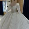 Luxury White Sequined Wedding Dresses 2024Sweetheart Long Sleeves Vestido De Novia Lace Princess Ball Gown Robe De Mariee Custom 1