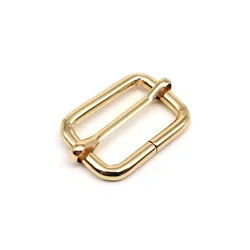 Enhanced Metal Adjustable Leather Bag Strap with Roller Pin Buckle and O-Ring Slider - Inner wide 51mm (Light golden)
