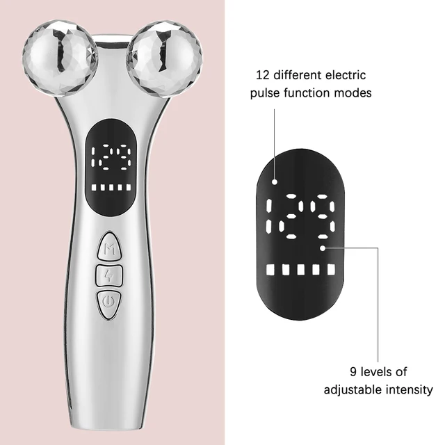 Microcurrent Pulse Face Massager Roller Skin Firming Lifting Machine Fades Fine Lines Dark Circles Eye Care Massage Beauty Tool 3