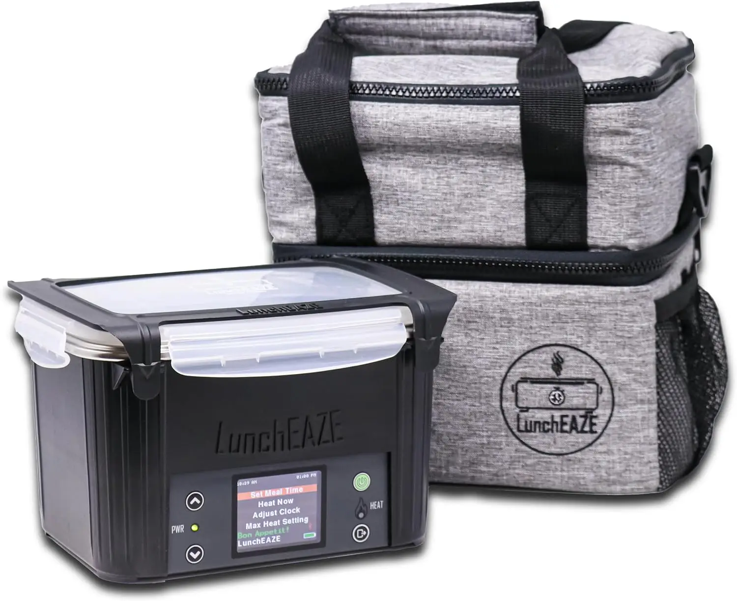 

LunchEAZE Electric Lunch Box – Self-Heating, Cordless, Battery Powered Food Warmer for Work, Travel– 220°F Heat, BPA Free, Meal