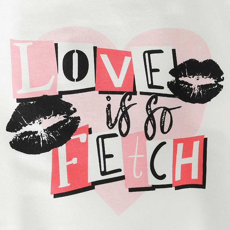 FOCUSNORM 0-24M Toddler Baby Girls Sweatshirt T Shirts For Valentine's Day Letter Fur Patchwork Long Sleeve Pullover T-shirt