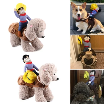 Cowboy Pet Riding Costume 1