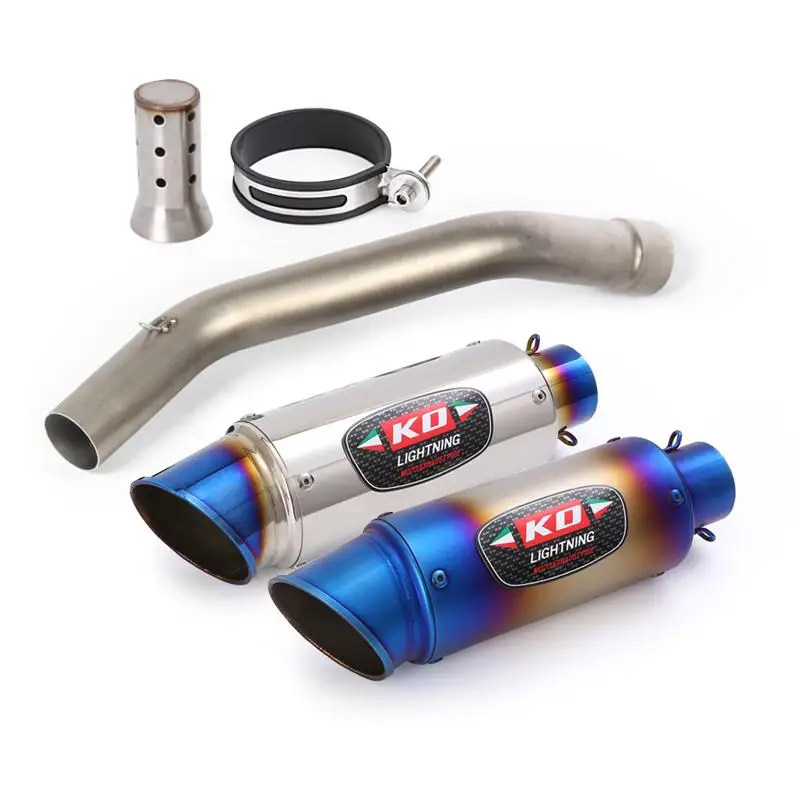 51MM Exhaust Pipe For KAWASAKI ZX10R 08 20 Motorcycle Muffler Delete