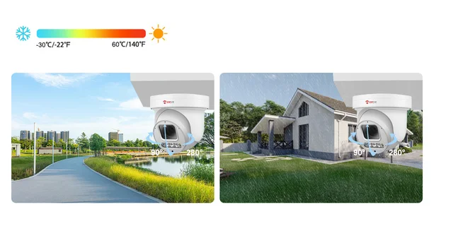 Anpviz PTZ 8MP PTZ IP Camera Outdoor Security 5X Zoom Turret Smart Dual-Light SD Card Sound and light alarm Motion Detection 2.0 6