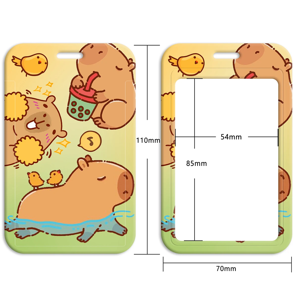 Adorable Capybara Lanyard with Card & Key Holder - Perfect Holiday Gift