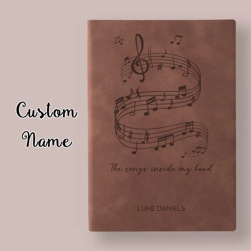 Personalized Lyric A5 Journal The Songs Inside My Head Music Notebook, Music Note Song Writer Musicians Gift Engraved Custom 1 Sff5f94ed63654b439bc58a2694d39782b