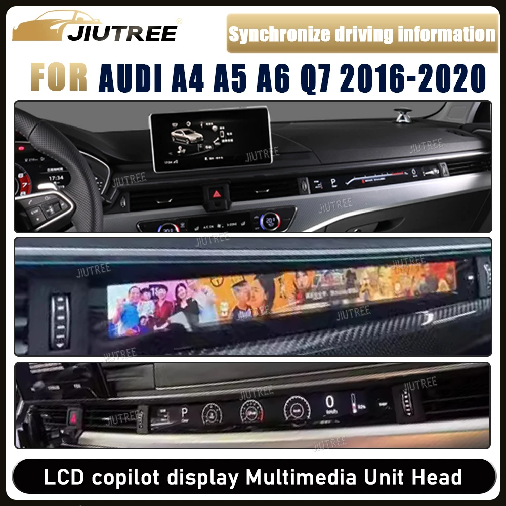

Android LCD copilot display for AUDI A4 A5 A6 Q7 2016-2020 Car Instrument Dashboard Display Multimedia Unit Head 2din