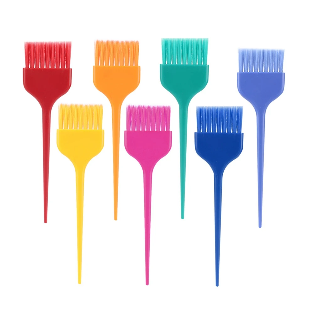 7Pcs Colorful Hair Dyeing Brush Set Hairdressing Salon Barber Hair Coloring Tool Kit Professional Hairdressing Tool Accessories