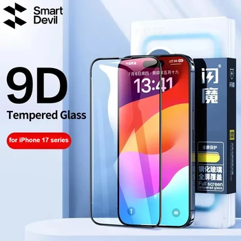 SmartDevil Vetro temperato a copertura totale per iPhone 17 17Pro Max 16ProMax 16Pro Protezione schermo per iPhone 15Pro HD Anti-luce blu