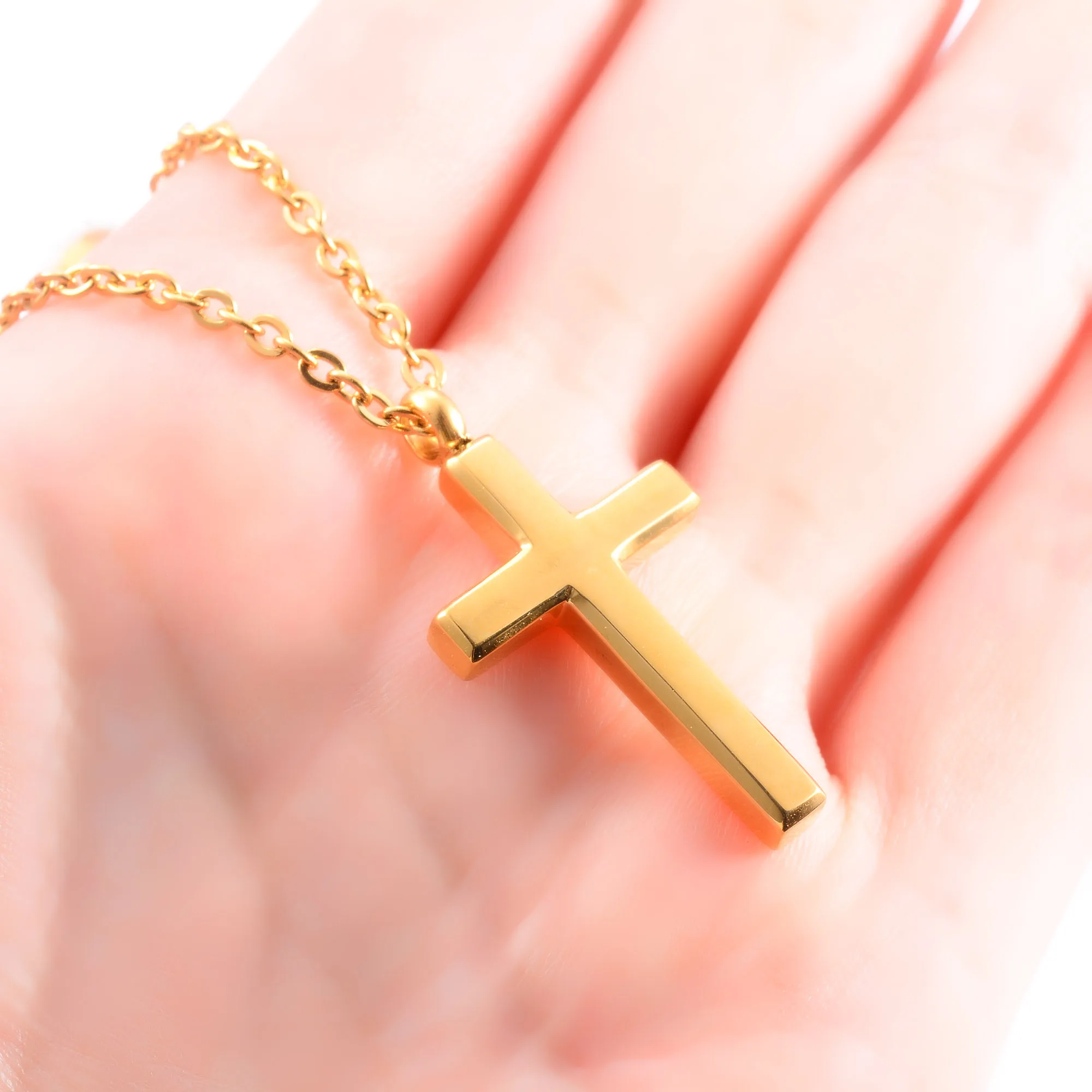Collana Cristiana Con Croce E Conchiglia Abalone – Acciaio Inox – Pendente Gesù Ispiratore – Regalo Religioso Y5144 - 2