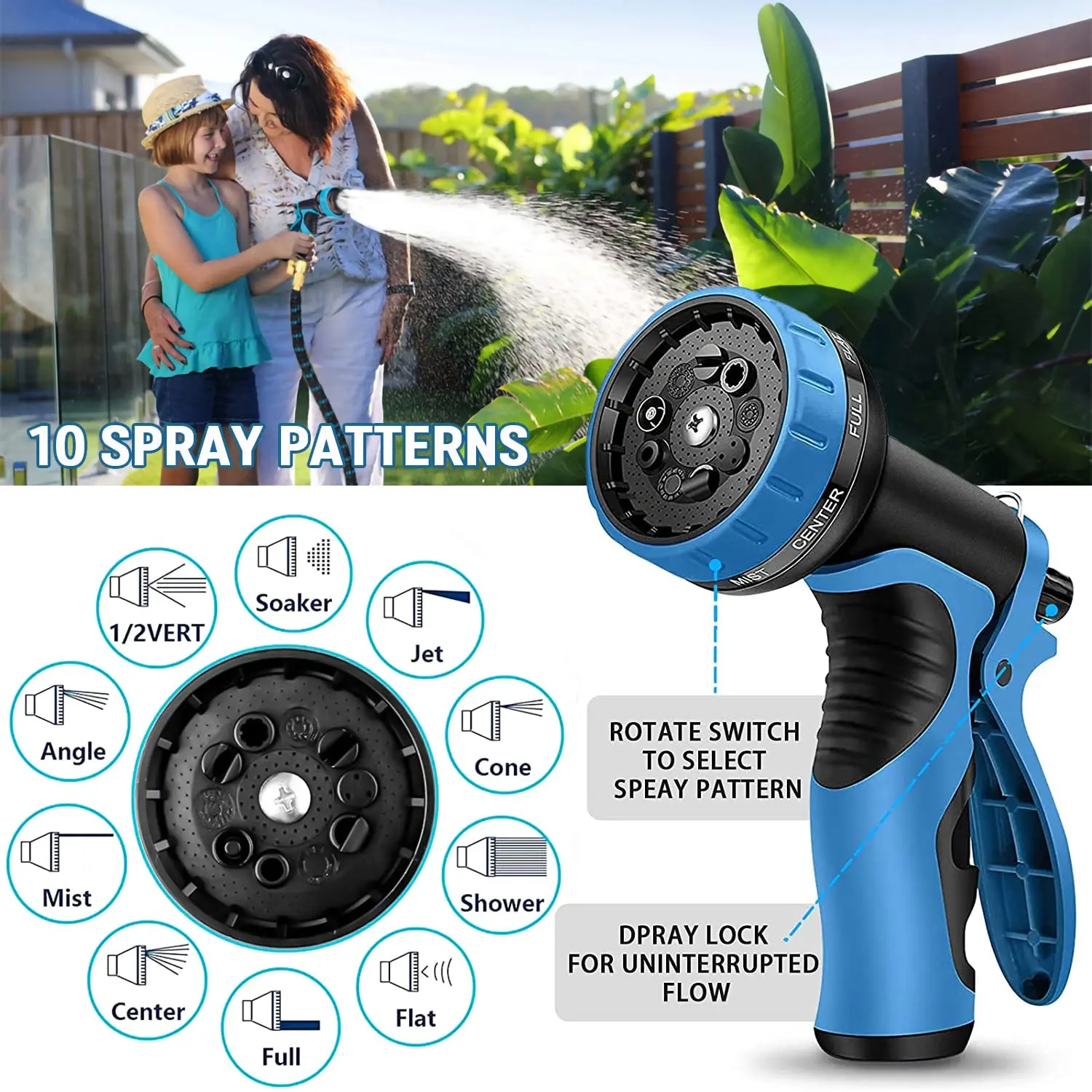 75 ft Expandable Garden Hose with Nozzle