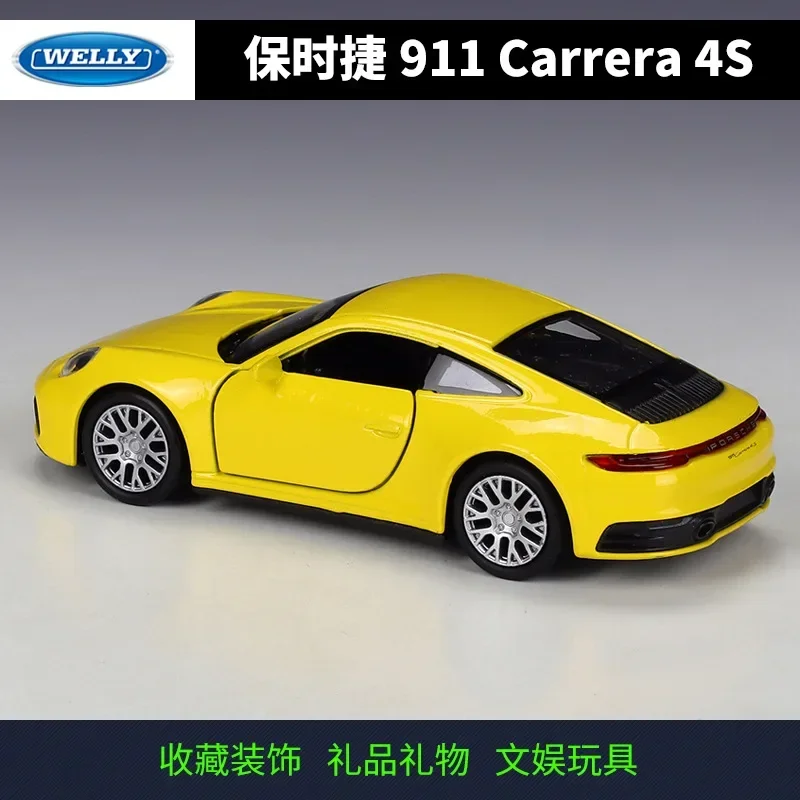

Welly 1:36 Porsche 911 Carrera 4S Simulation Alloy Car Model Recoil Toy